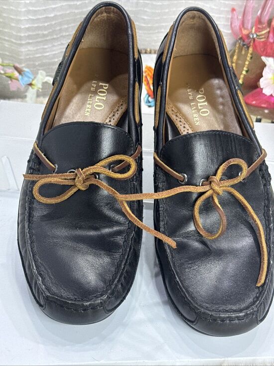 (H2) Polo Ralph Lauren Roberts Driver Loafer Mens 9.5 DBlack Leather Slip main image 15